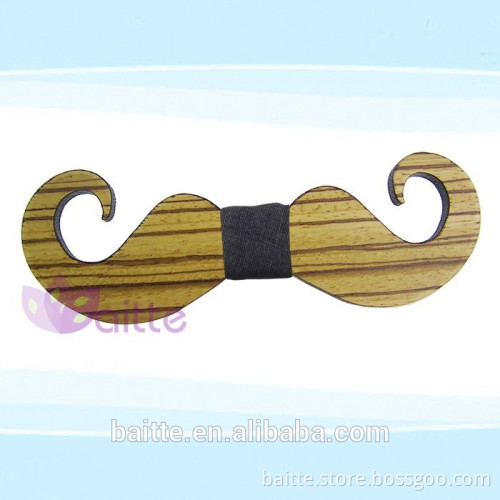 new Fashion Wedding nick tie wooden mustache bow tie for men